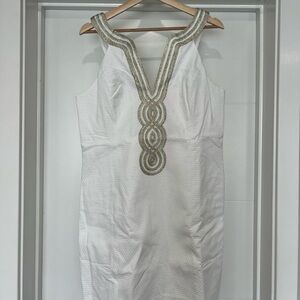 Lilly Pulitzer Valli Shift Dress in Resort White - Size 14 NWT
